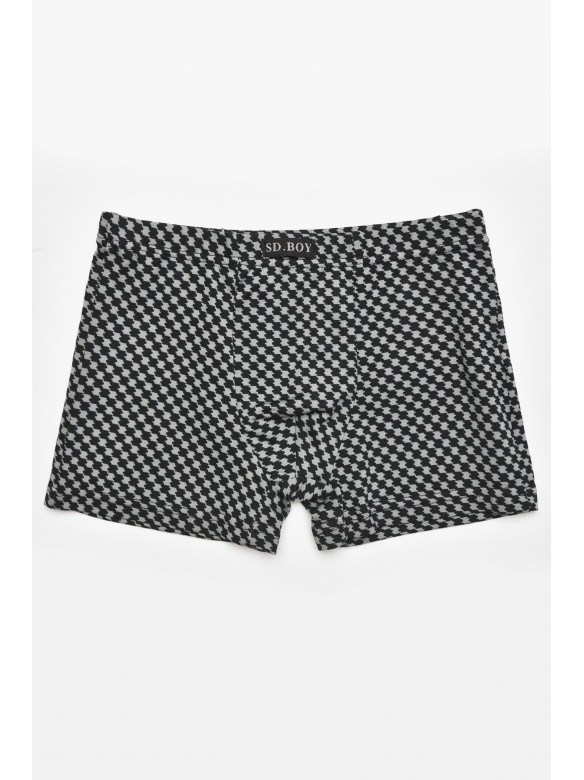 Боксеры детские для мальчика черного цвета с принтом Y6357 211879C