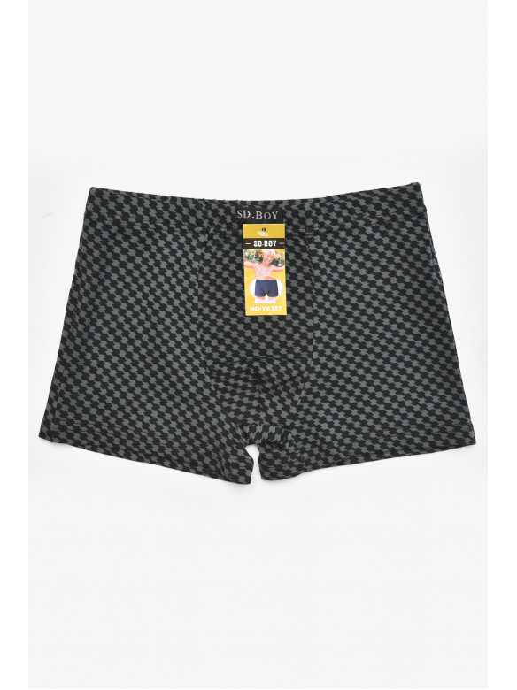 Боксеры детские для мальчика черного цвета с принтом Y6357 211881C