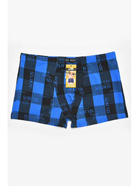 Боксеры детские для мальчика тёмно-синего цвета с принтом Y6360 211882C