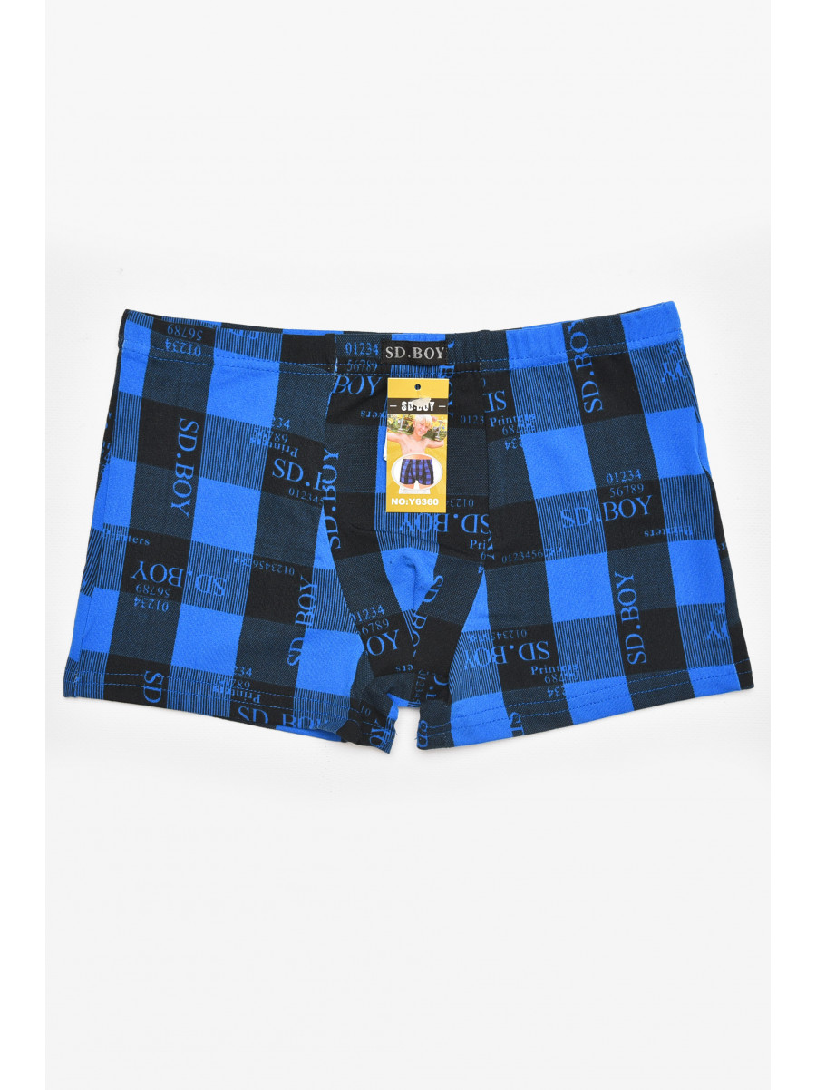 Боксеры детские для мальчика тёмно-синего цвета с принтом Y6360 211882C