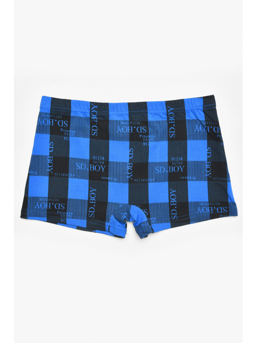 Боксеры детские для мальчика тёмно-синего цвета с принтом Y6360 211882C