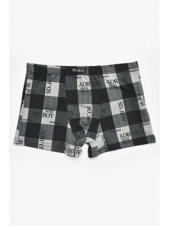 Боксери дитячі для хлопчика чорного кольору з принтом Y6360 211886C