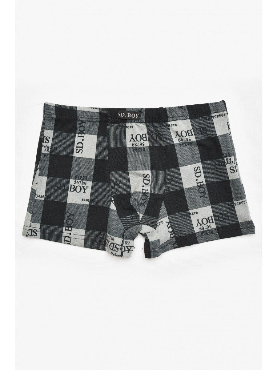 Боксери дитячі для хлопчика чорного кольору з принтом Y6360 211886C