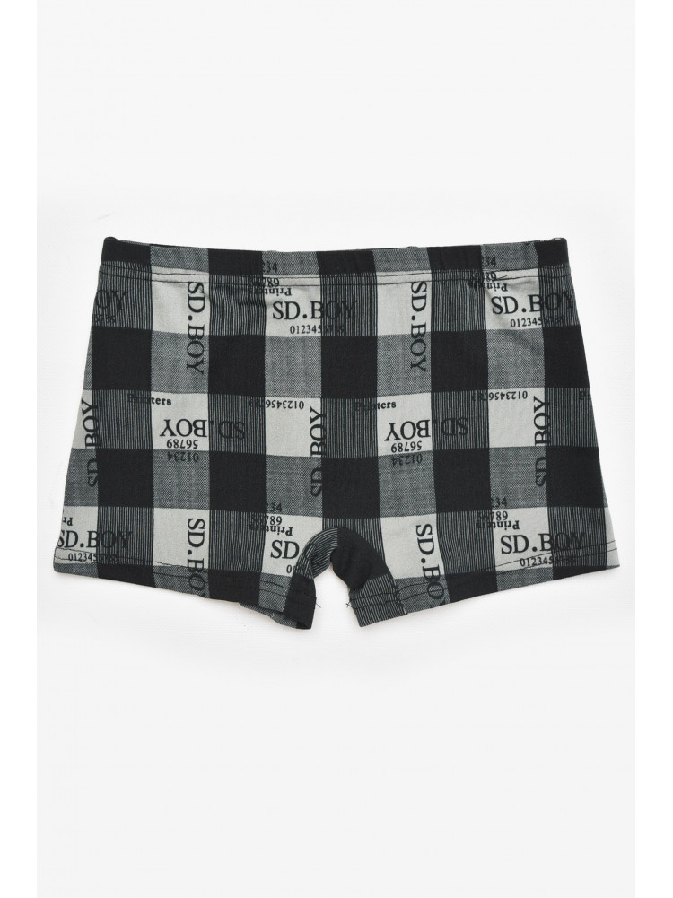 Боксери дитячі для хлопчика чорного кольору з принтом Y6360 211886C