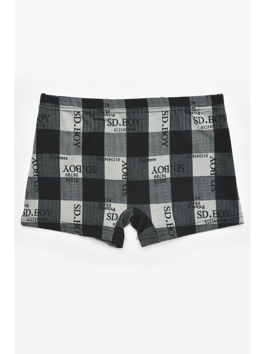 Боксери дитячі для хлопчика чорного кольору з принтом Y6360 211886C