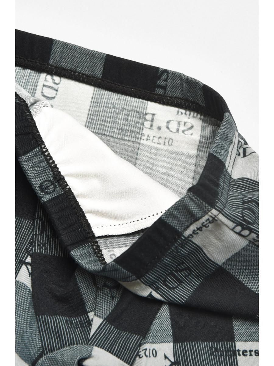 Боксери дитячі для хлопчика чорного кольору з принтом Y6360 211886C