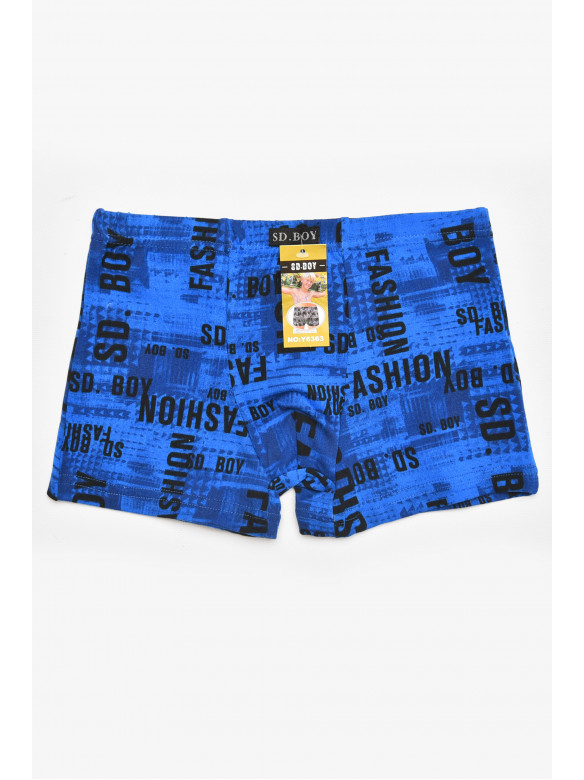 Боксеры детские для мальчика синего цвета с принтом Y6363 211887C