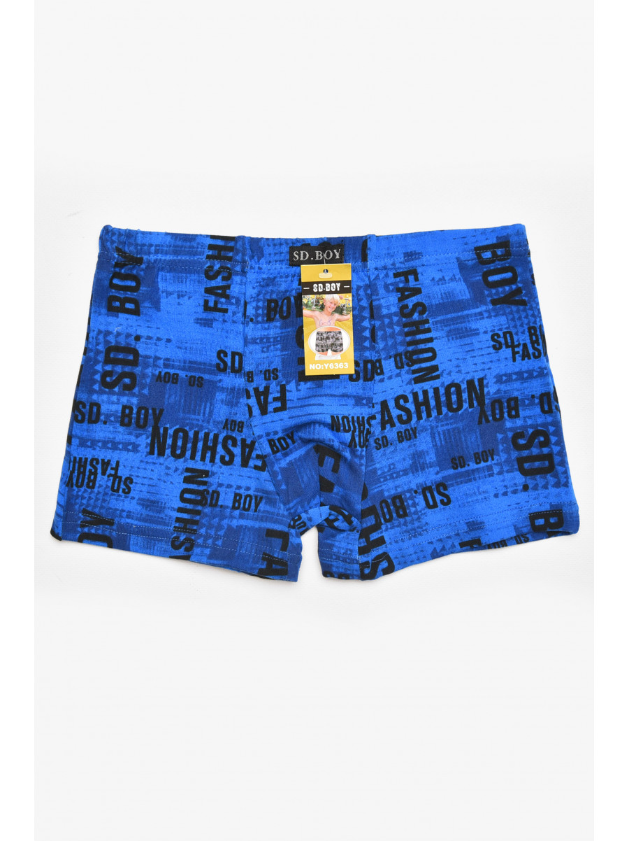 Боксеры детские для мальчика синего цвета с принтом Y6363 211887C