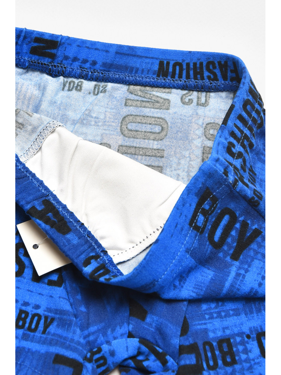 Боксеры детские для мальчика синего цвета с принтом Y6363 211887C