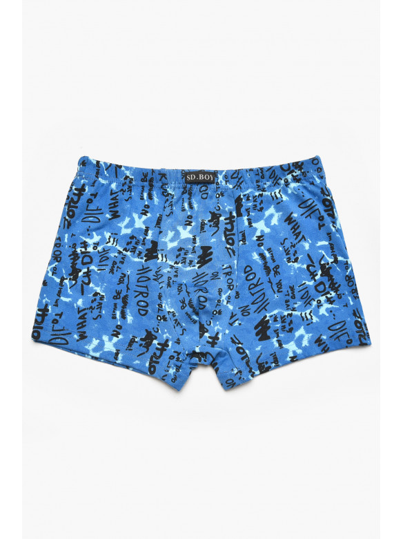 Боксеры детские для мальчика синего цвета с принтом 211888C