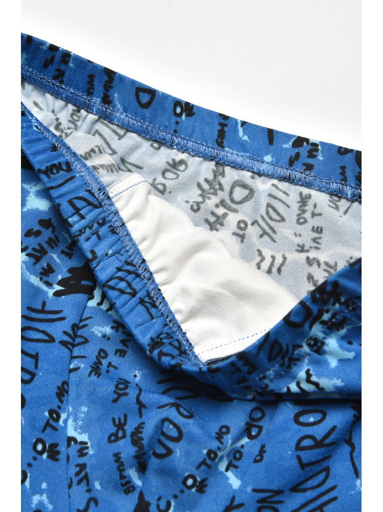 Боксеры детские для мальчика синего цвета с принтом 211888C