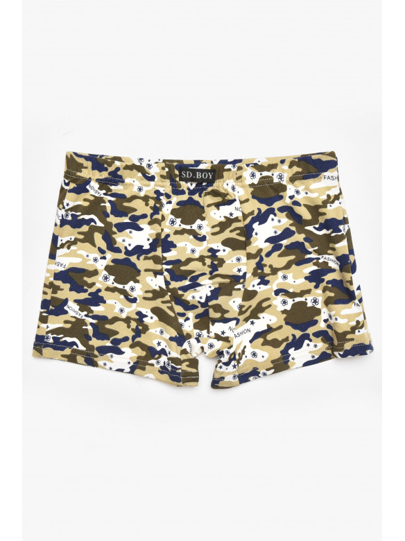 Боксеры детские для мальчика серого цвета с принтом 211889C