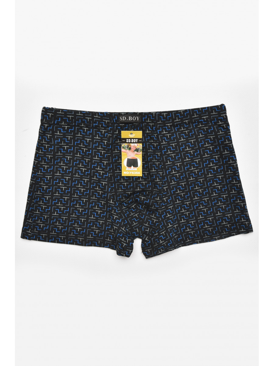 Боксери дитячі для хлопчика чорного кольору з принтом Y6354 211890C