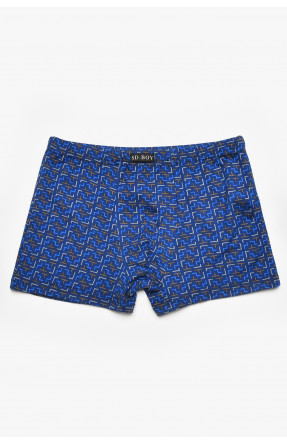 Боксеры детские для мальчика тёмно-синего цвета с принтом Y6354 211893C