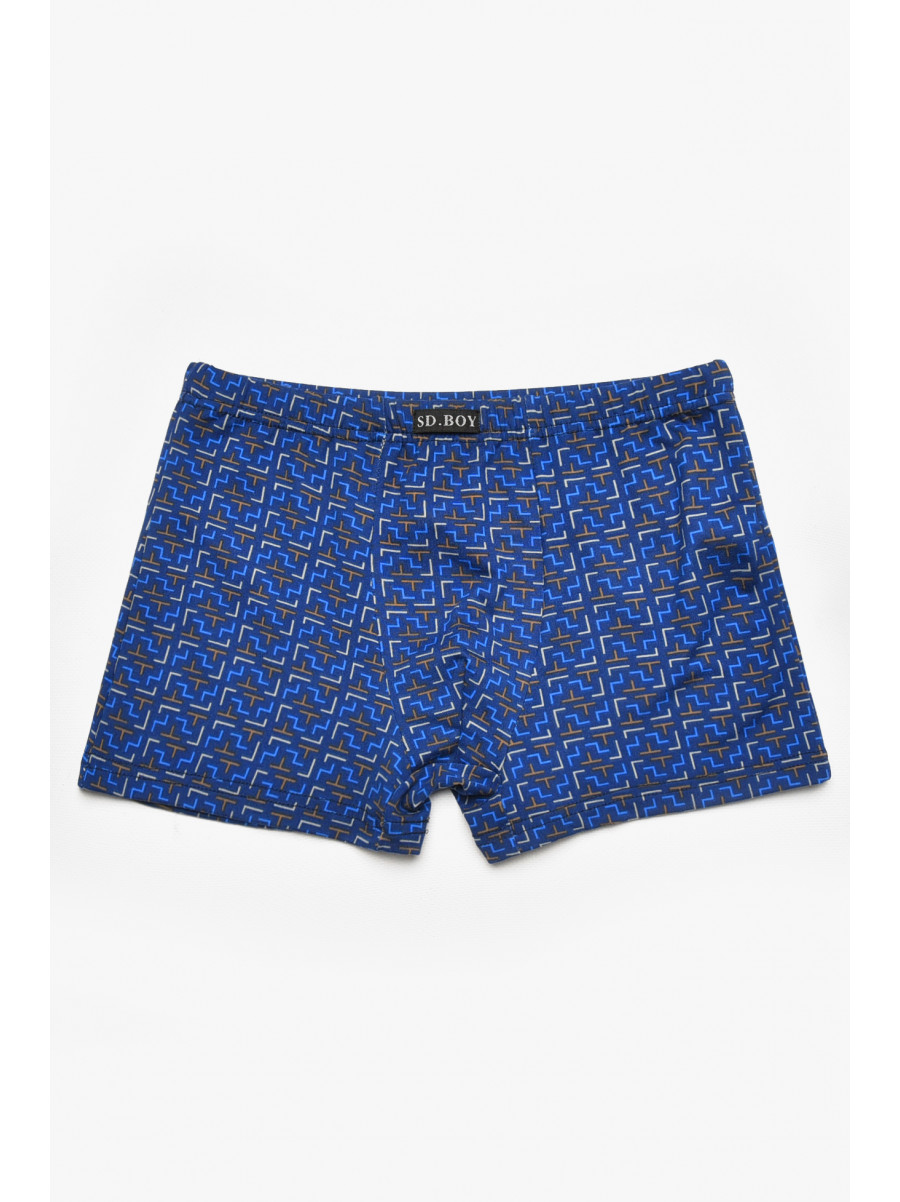 Боксеры детские для мальчика тёмно-синего цвета с принтом Y6354 211893C