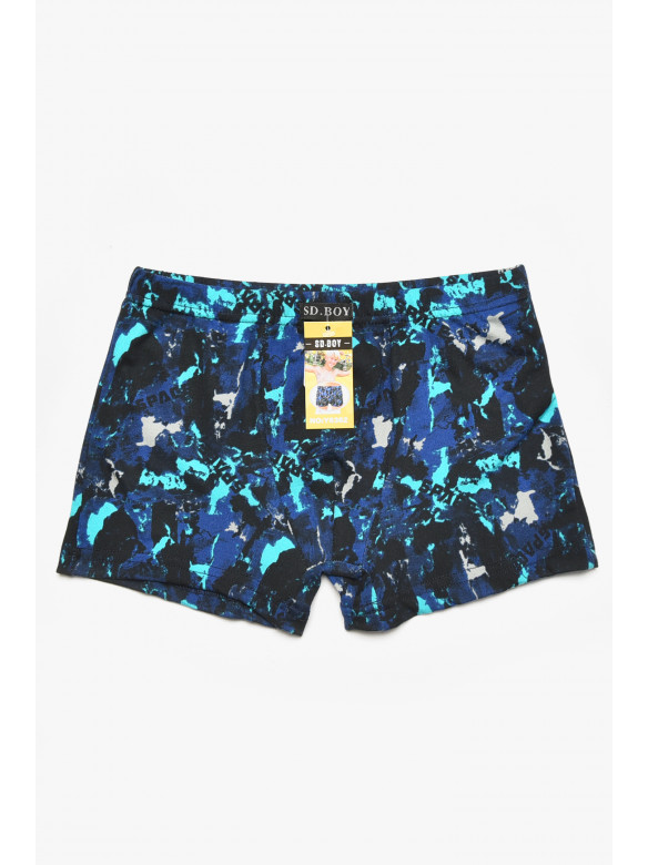 Боксеры детские для мальчика черного цвета с принтом Y6362 211896C