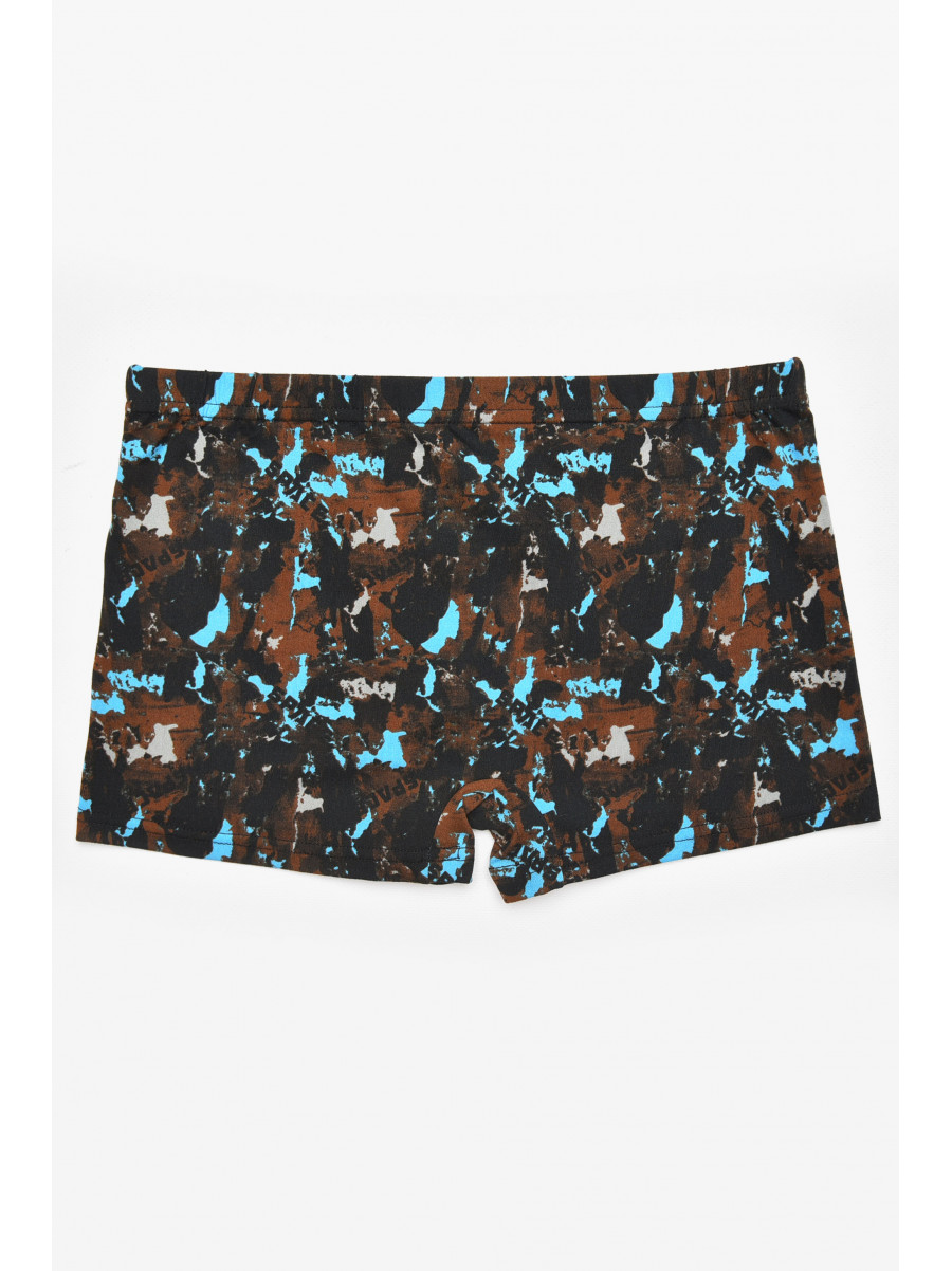 Боксеры детские для мальчика черного цвета с принтом Y6362 211898C