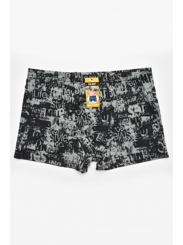 Боксери дитячі для хлопчика чорного кольору з принтом Y6356 211901C