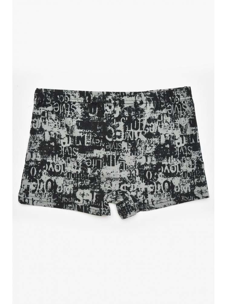 Боксери дитячі для хлопчика чорного кольору з принтом Y6356 211901C