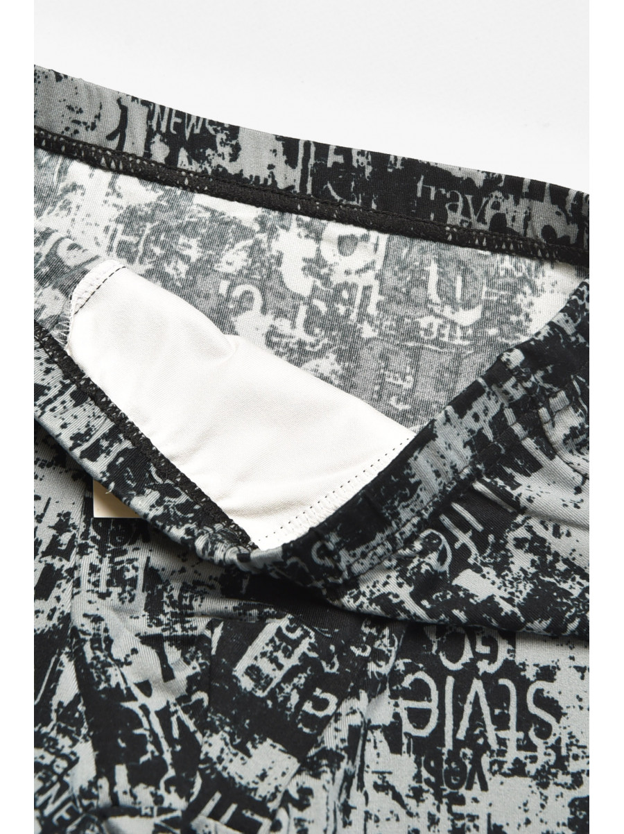 Боксери дитячі для хлопчика чорного кольору з принтом Y6356 211901C