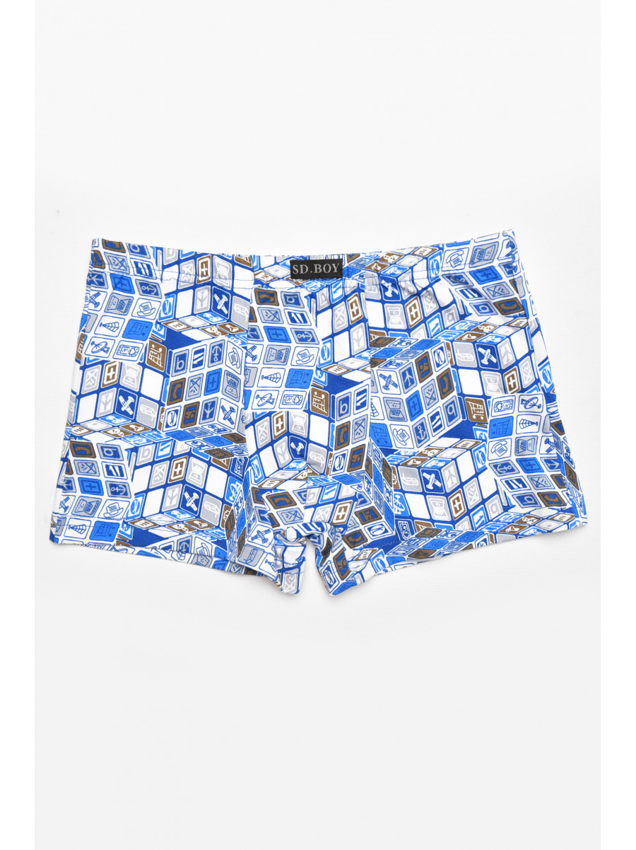 Боксеры детские для мальчика белого цвета с принтом Y6341 211906C