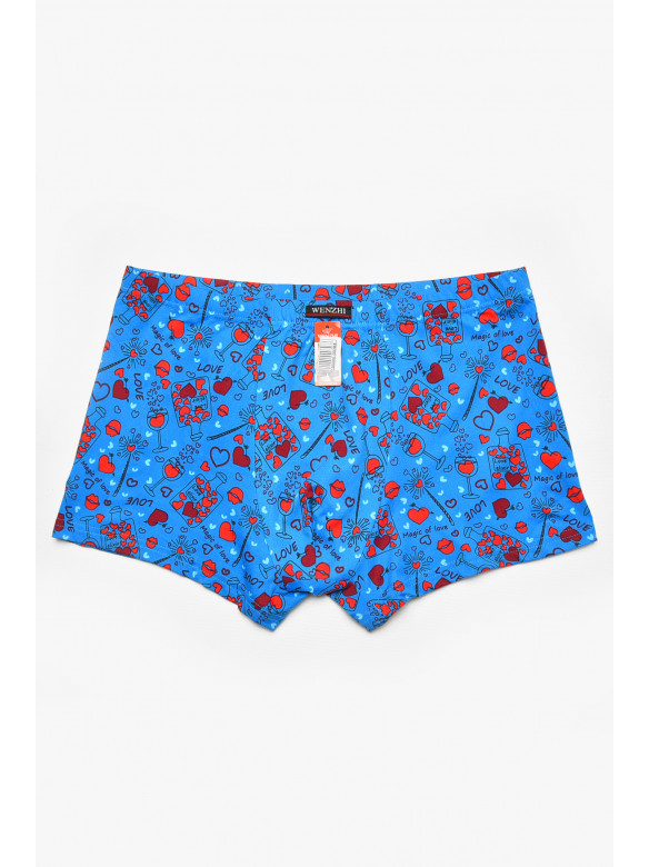 Боксеры мужские синего цвета с принтом W3913 211908C