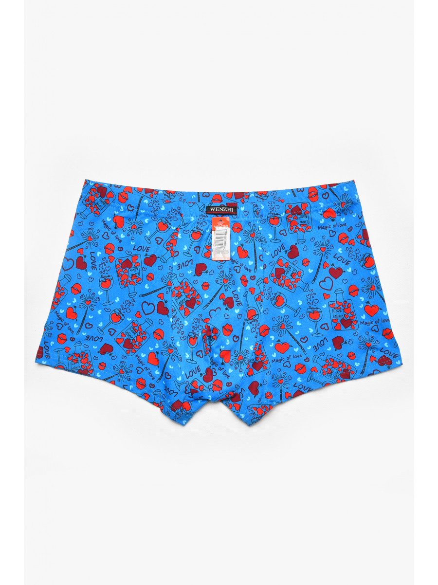 Боксеры мужские синего цвета с принтом W3913 211908C