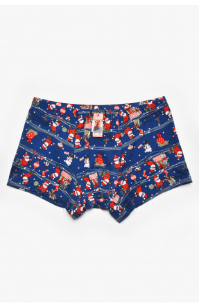 Боксеры мужские тёмно-синего цвета с принтом W3911 211909C