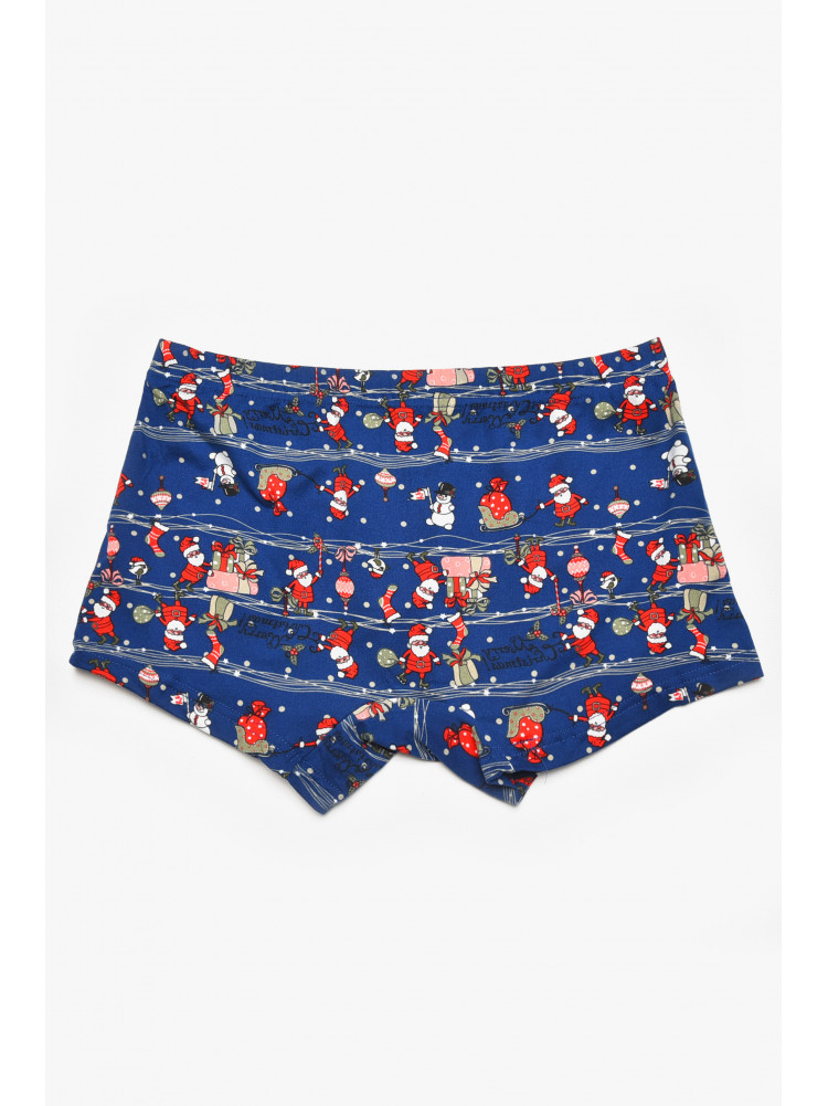 Боксеры мужские тёмно-синего цвета с принтом W3911 211909C