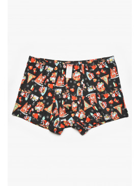 Боксеры мужские черного цвета с принтом W3910 211910C