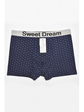 Боксери чоловічі темно-синього кольору з принтом B3281 211912C