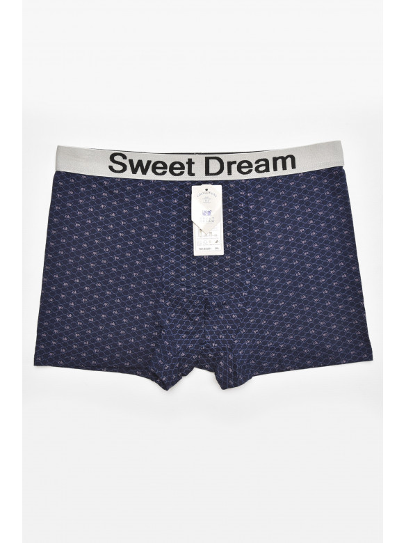 Боксеры мужские тёмно-синего цвета с принтом B3281 211912C
