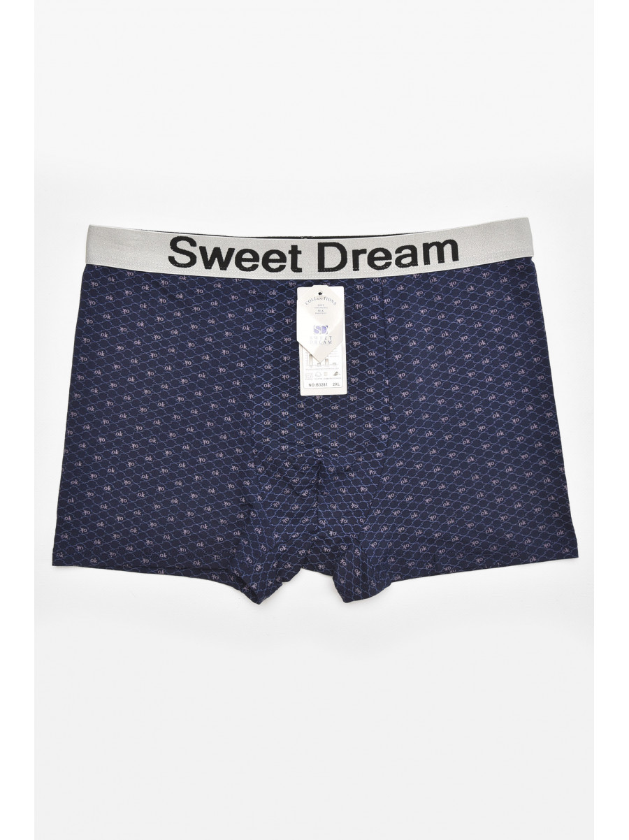 Боксеры мужские тёмно-синего цвета с принтом B3281 211912C