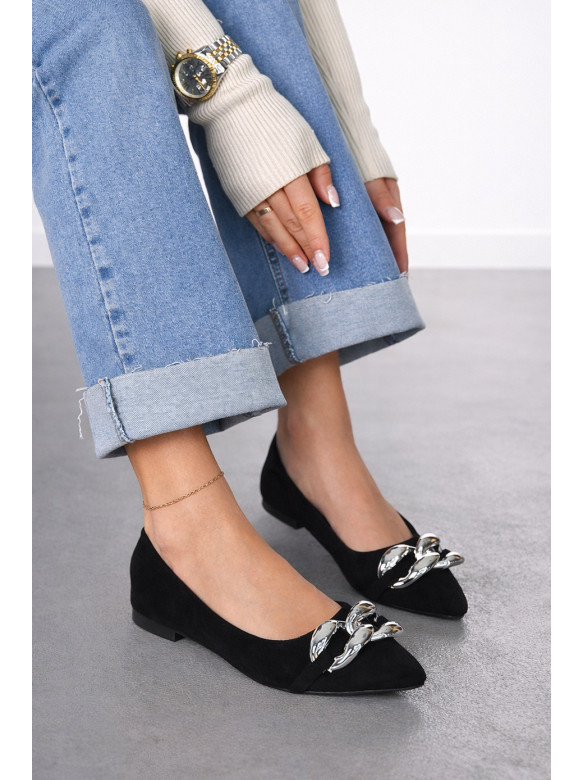 Балетки женские черного цвета 5601-24 211920C