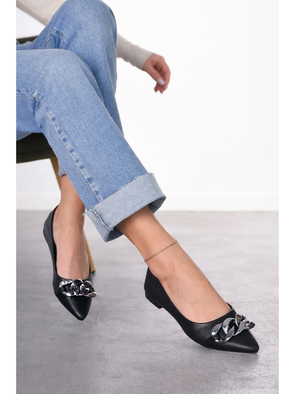 Балетки женские черного цвета 5601-6 211921C