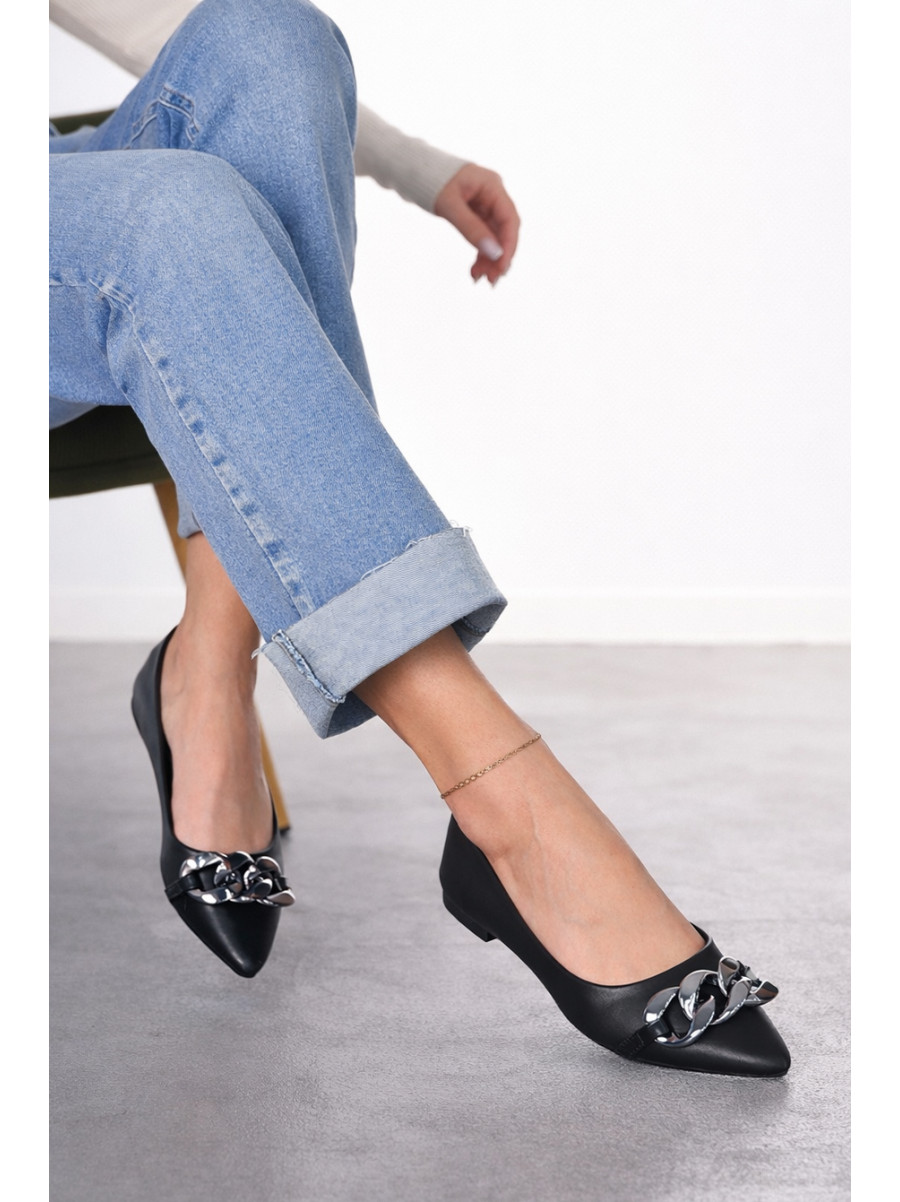Балетки женские черного цвета 5601-6 211921C
