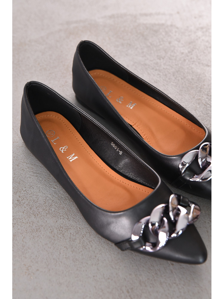 Балетки женские черного цвета 5601-6 211921C