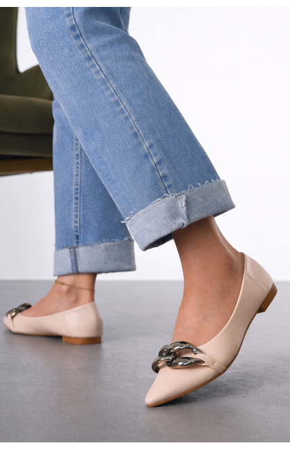 Балетки женские бежевого цвета 5601-26 211924C