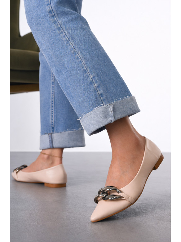 Балетки женские бежевого цвета 5601-26 211924C