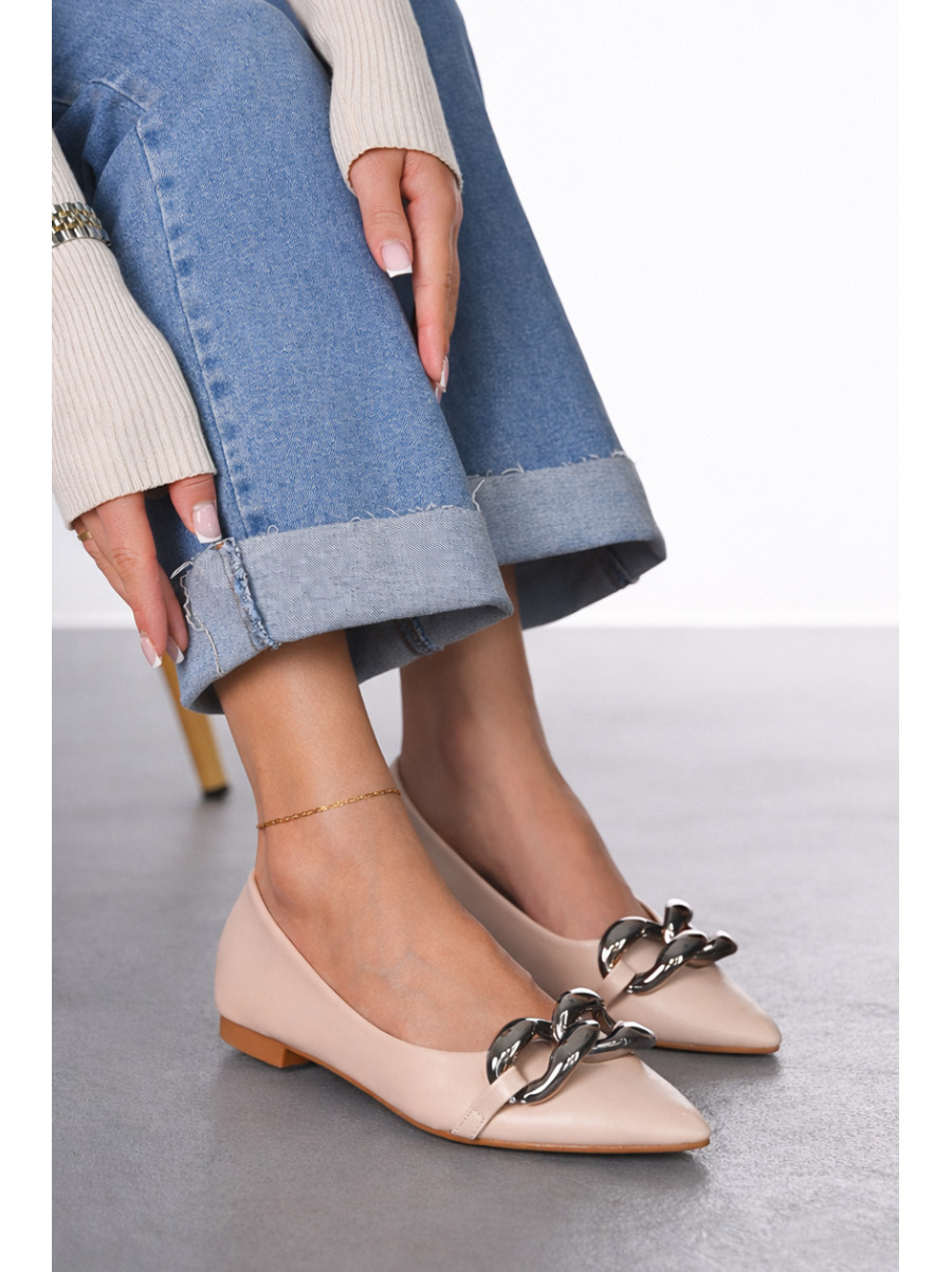 Балетки женские бежевого цвета 5601-26 211924C