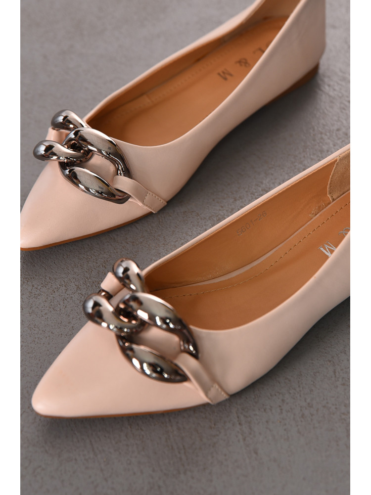 Балетки женские бежевого цвета 5601-26 211924C