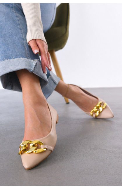 Балетки женские бежевого цвета 5601-3 211925C