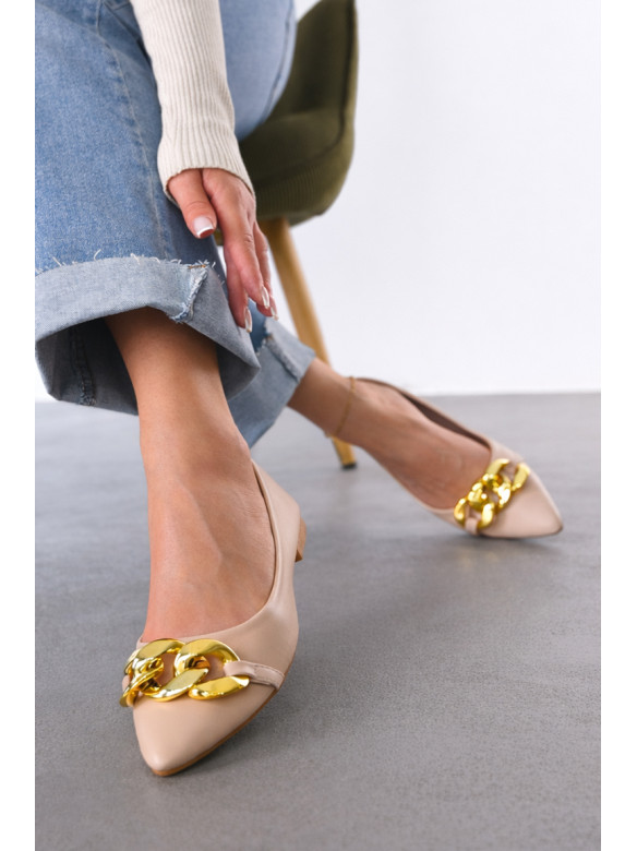 Балетки женские бежевого цвета 5601-3 211925C