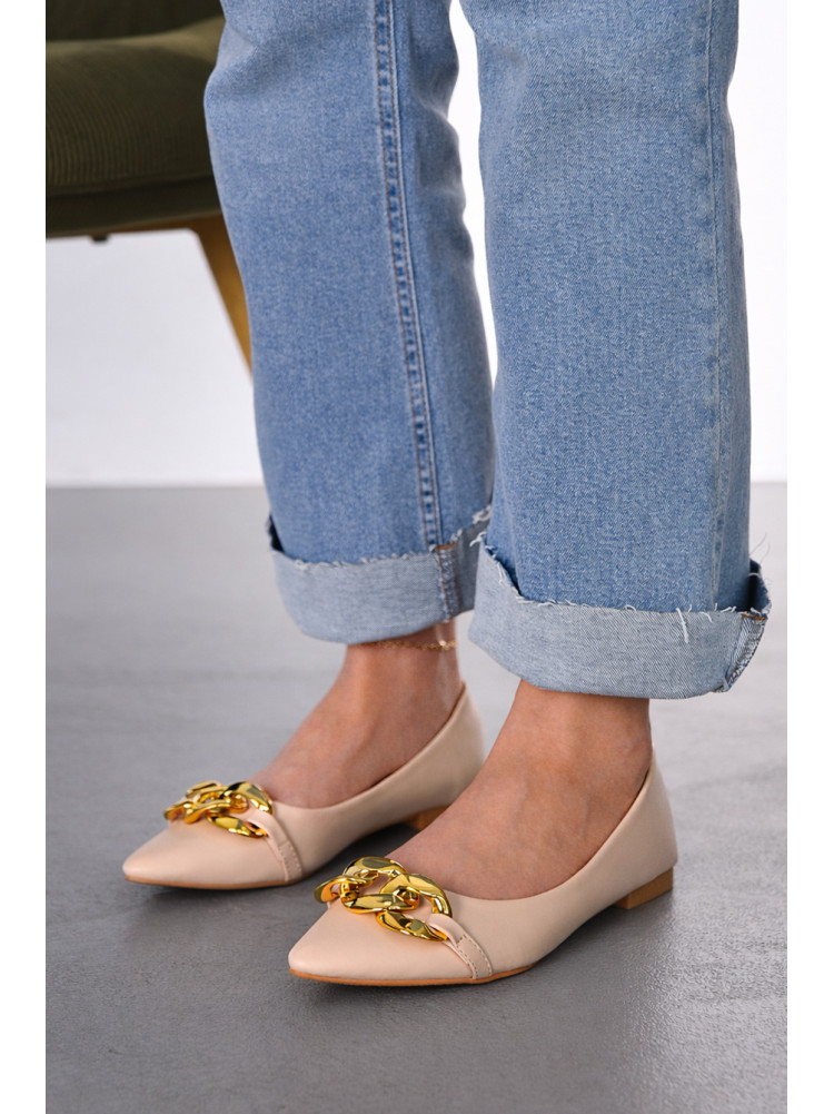 Балетки женские бежевого цвета 5601-3 211925C