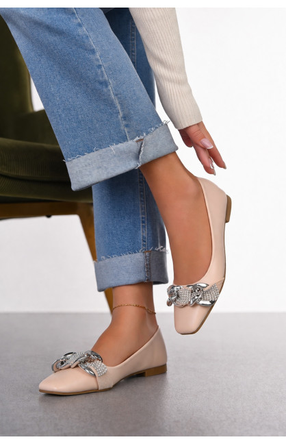 Балетки женские бежевого цвета 5601-17 211926C