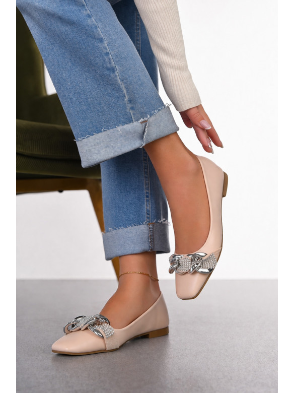 Балетки женские бежевого цвета 5601-17 211926C