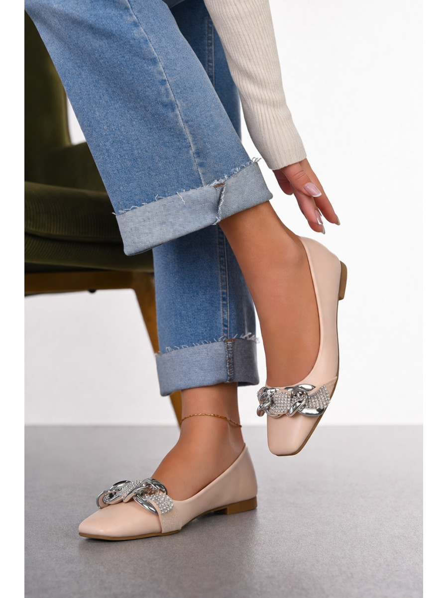 Балетки женские бежевого цвета 5601-17 211926C