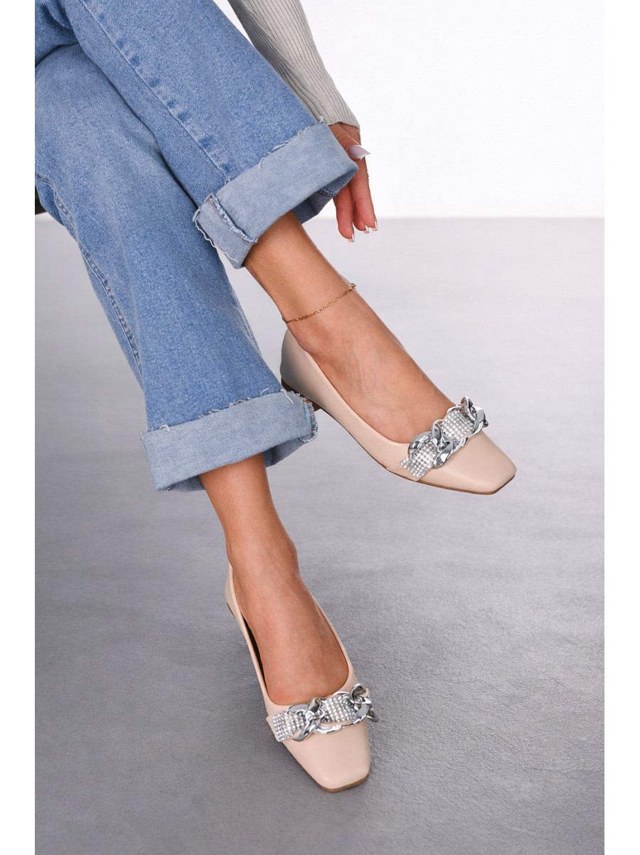 Балетки женские бежевого цвета 5601-17 211926C