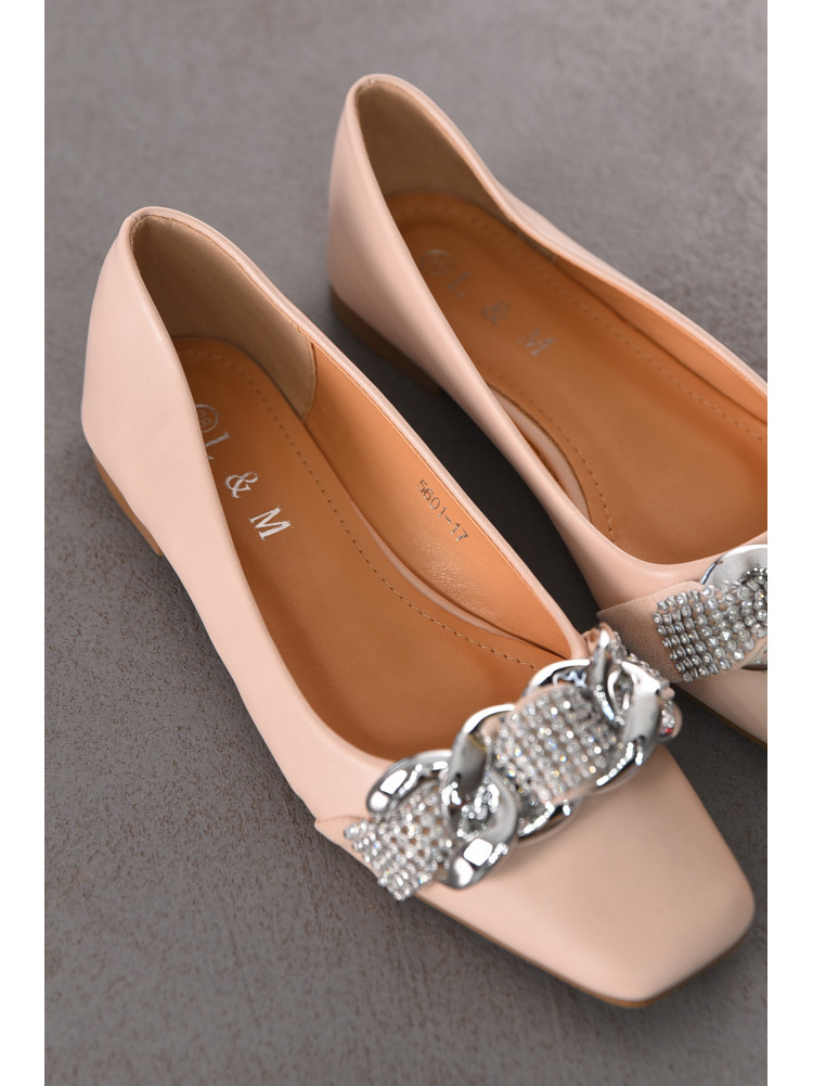 Балетки женские бежевого цвета 5601-17 211926C