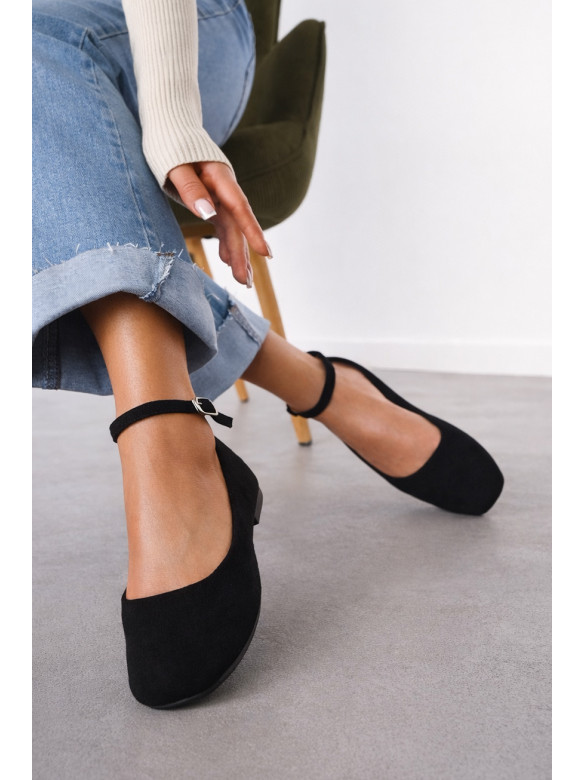 Балетки женские черного цвета Е368-1 211927C